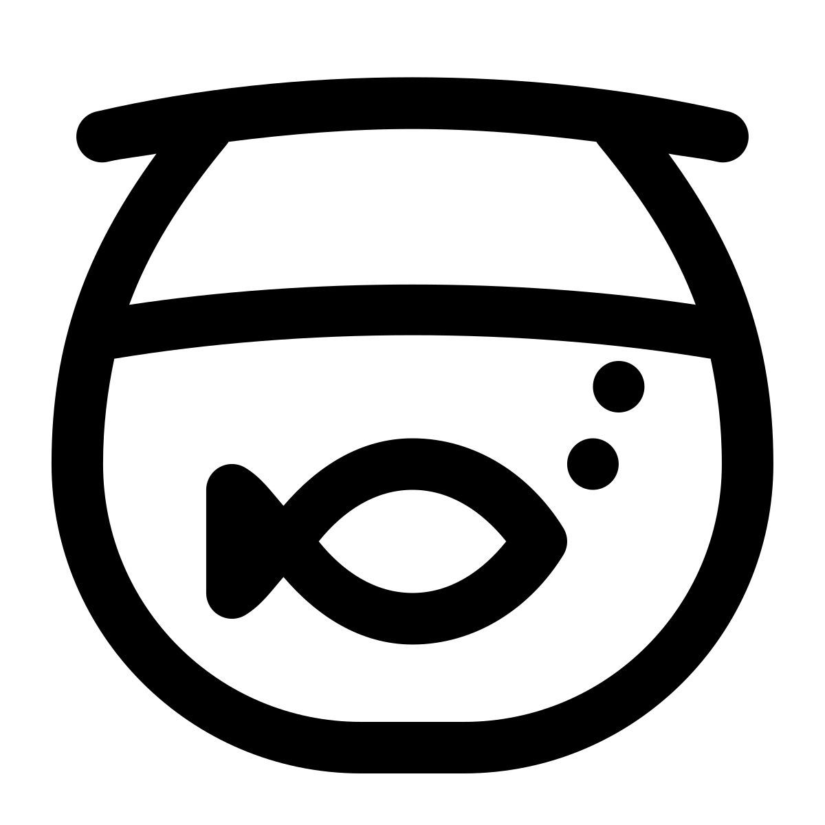 puffy outline style 水族馆 icon