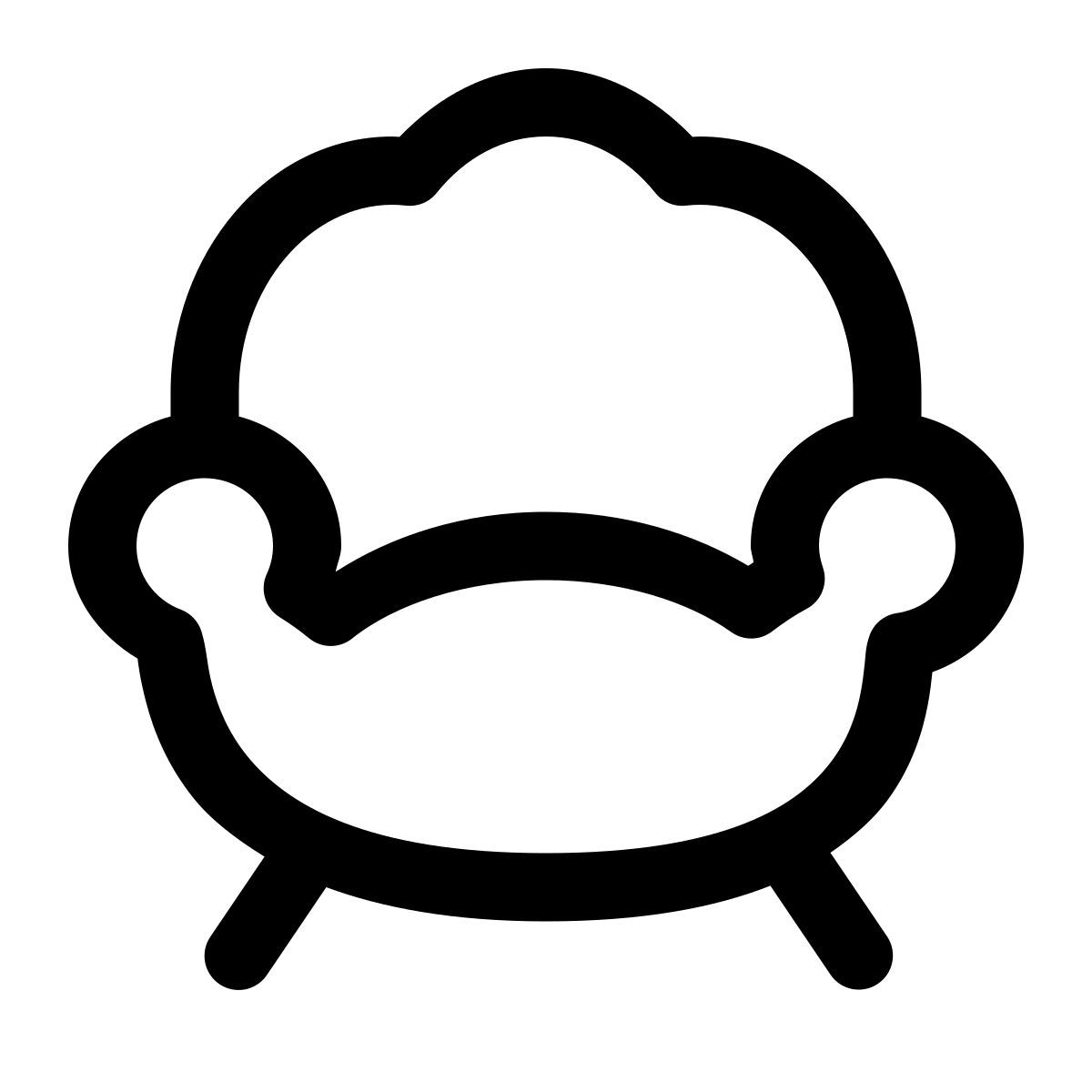 puffy outline style poltrona icon