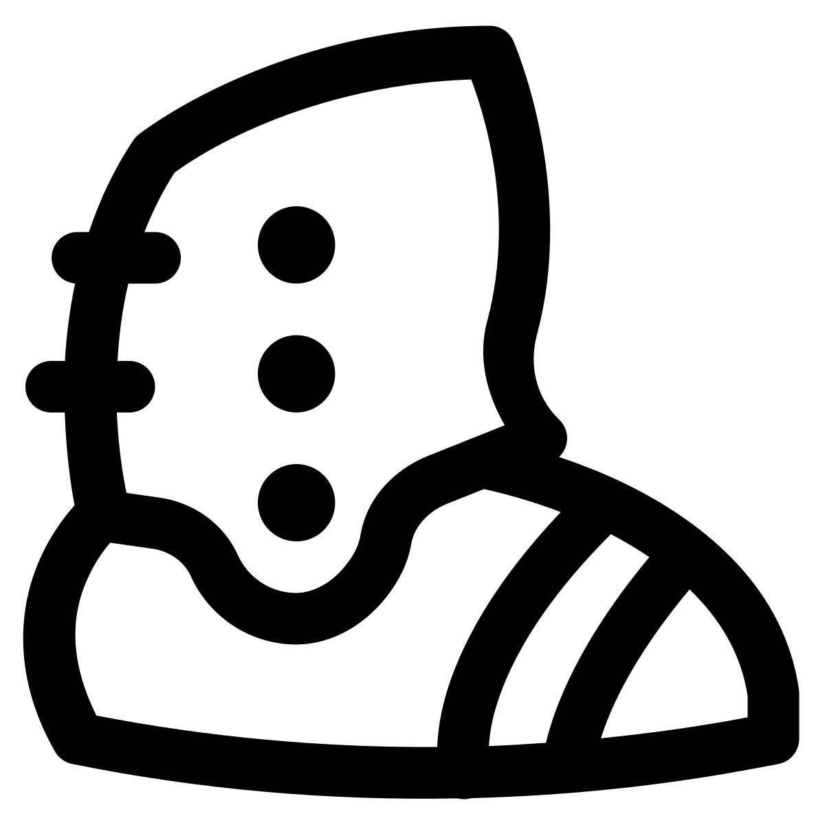 puffy outline style stivali corazzati icon