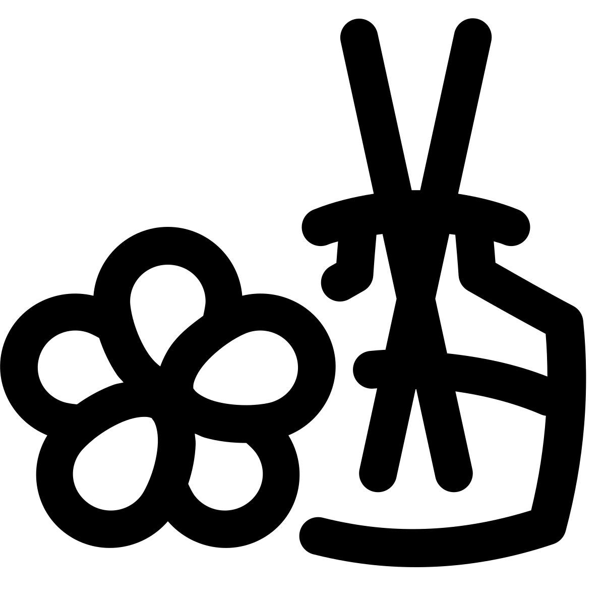 puffy outline style aroma icon