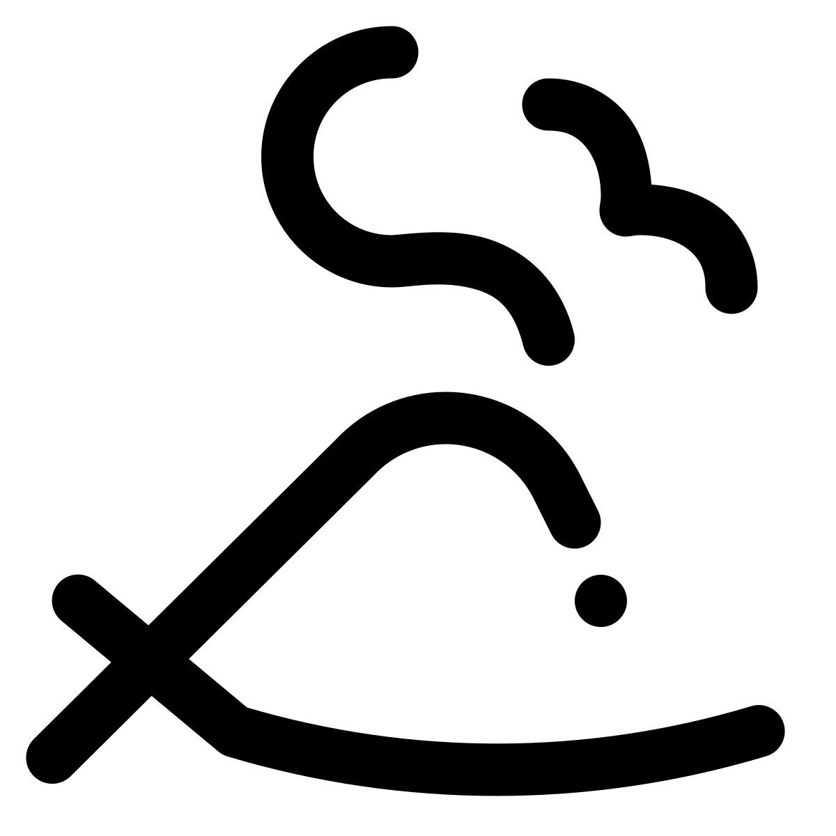 puffy outline style aromatic stick icon