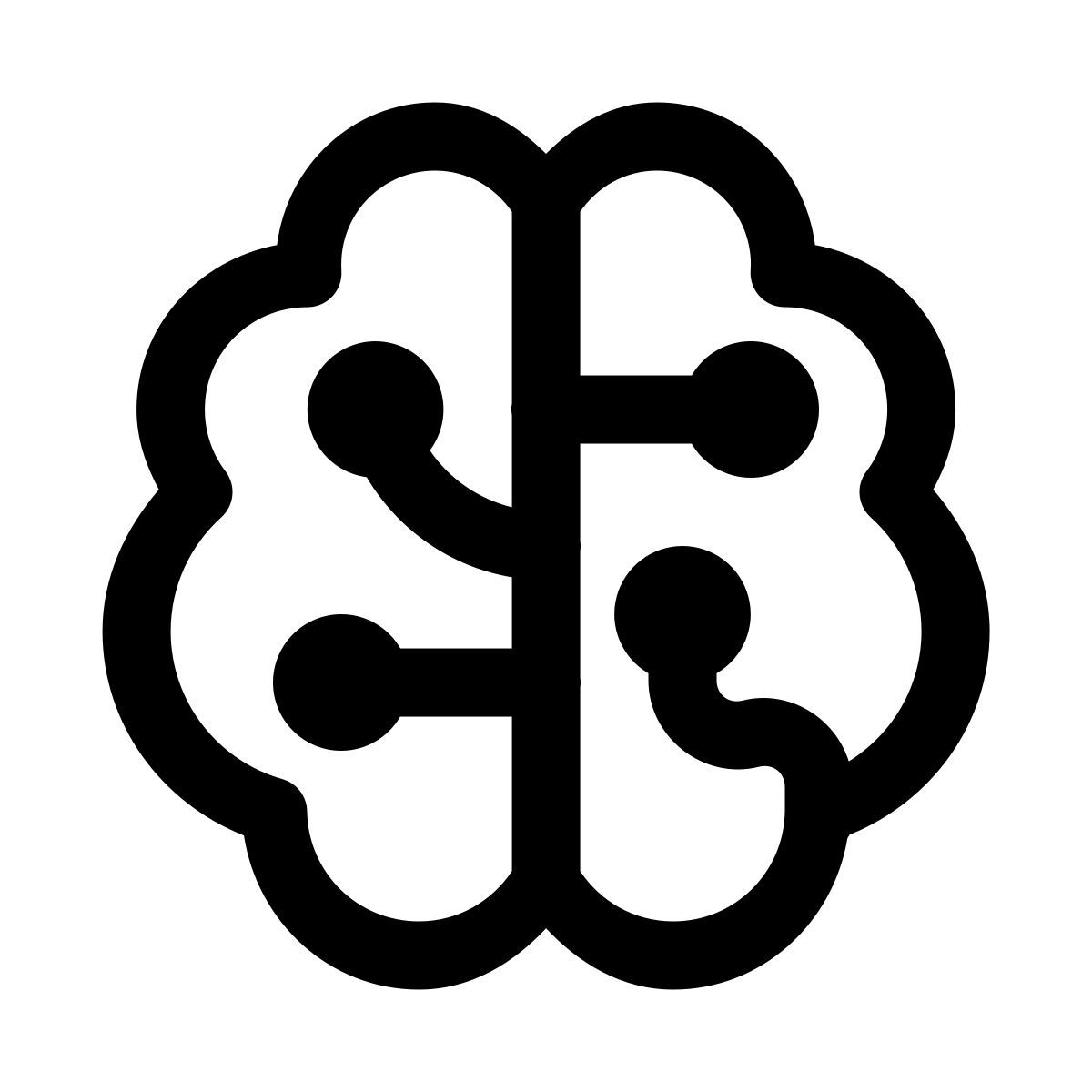 puffy outline style inteligencia artificial icon