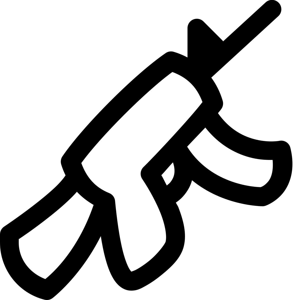 puffy outline style fusil de asalto icon