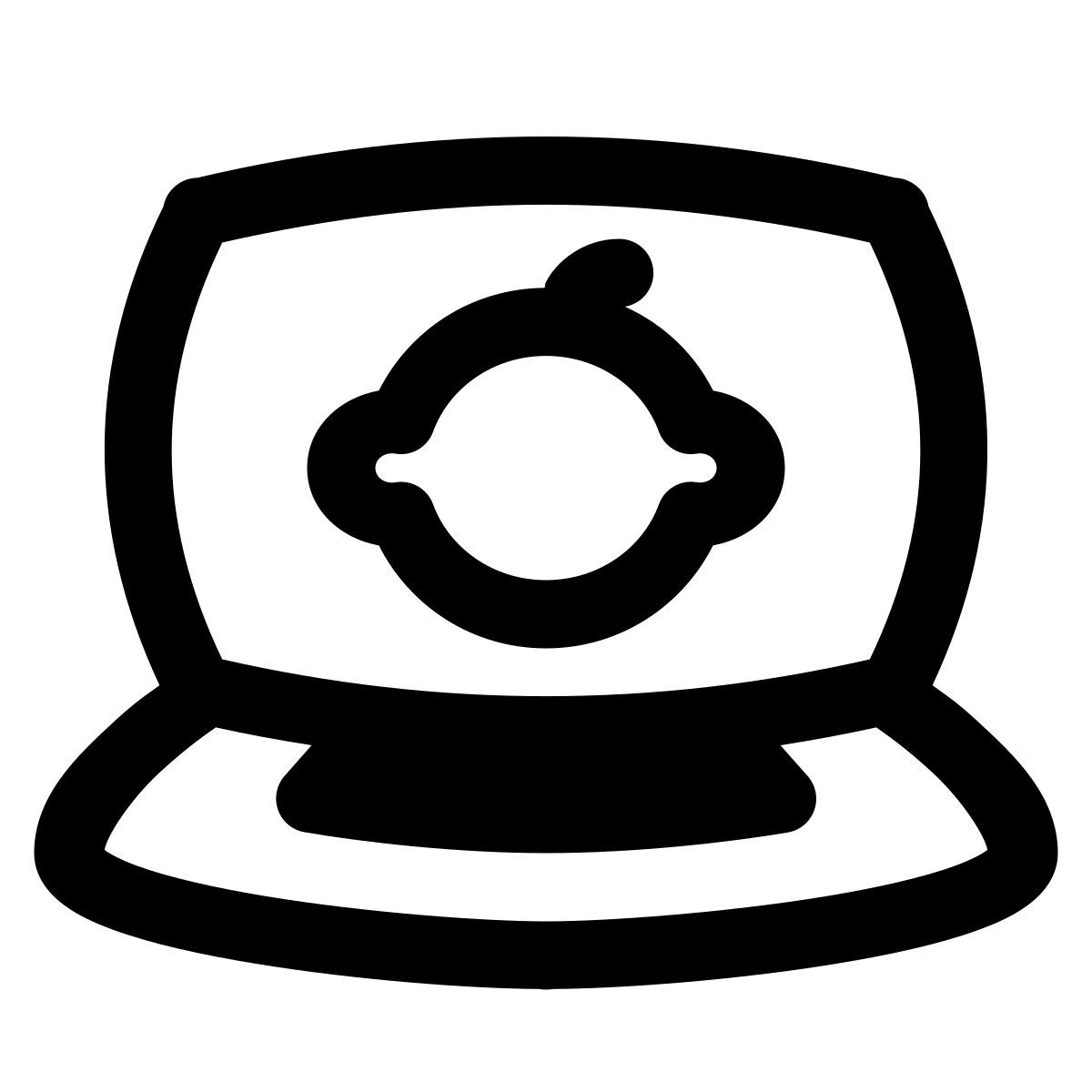 puffy outline style baby app icon