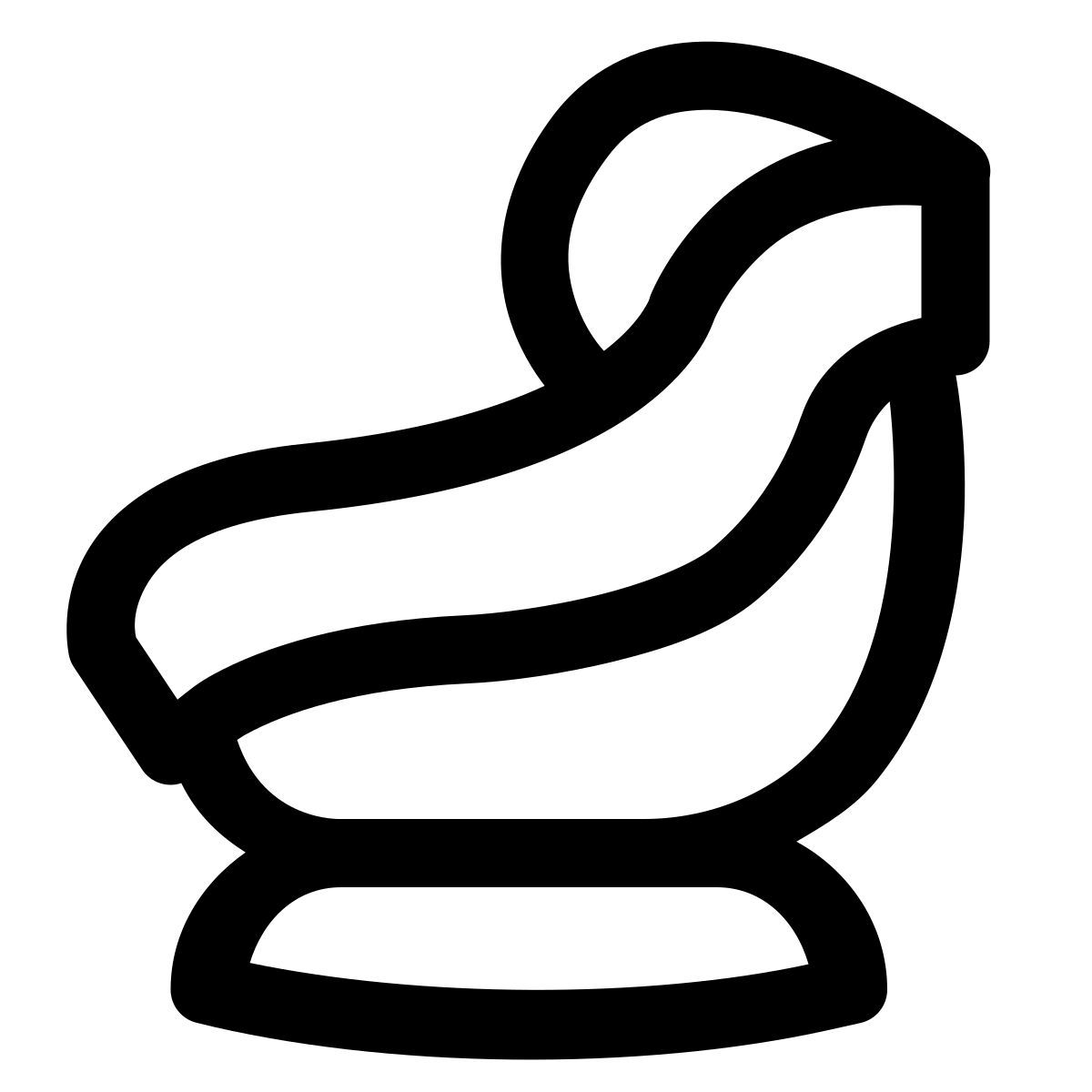 puffy outline style 婴儿汽车座椅 icon
