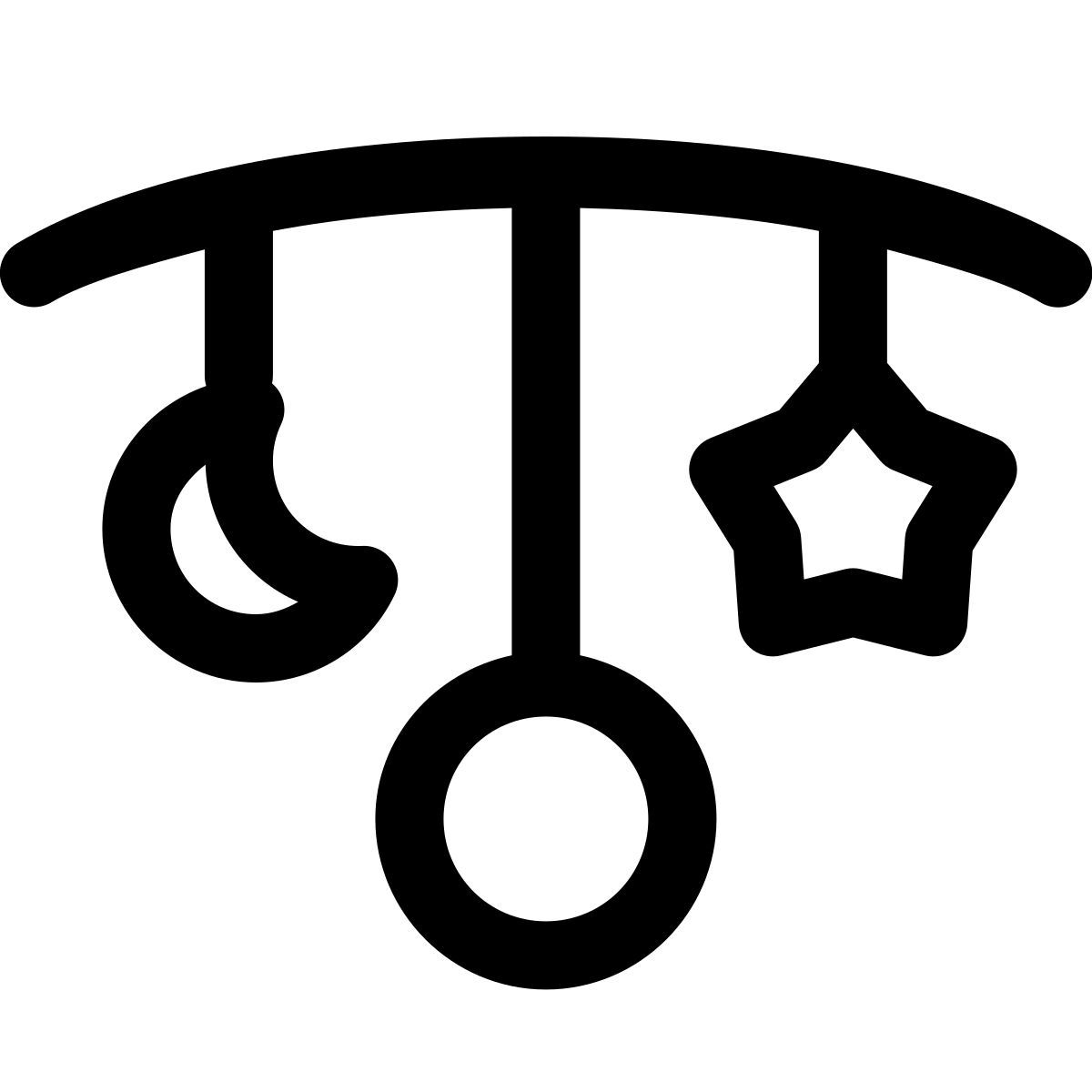 puffy outline style bébé mobile icon