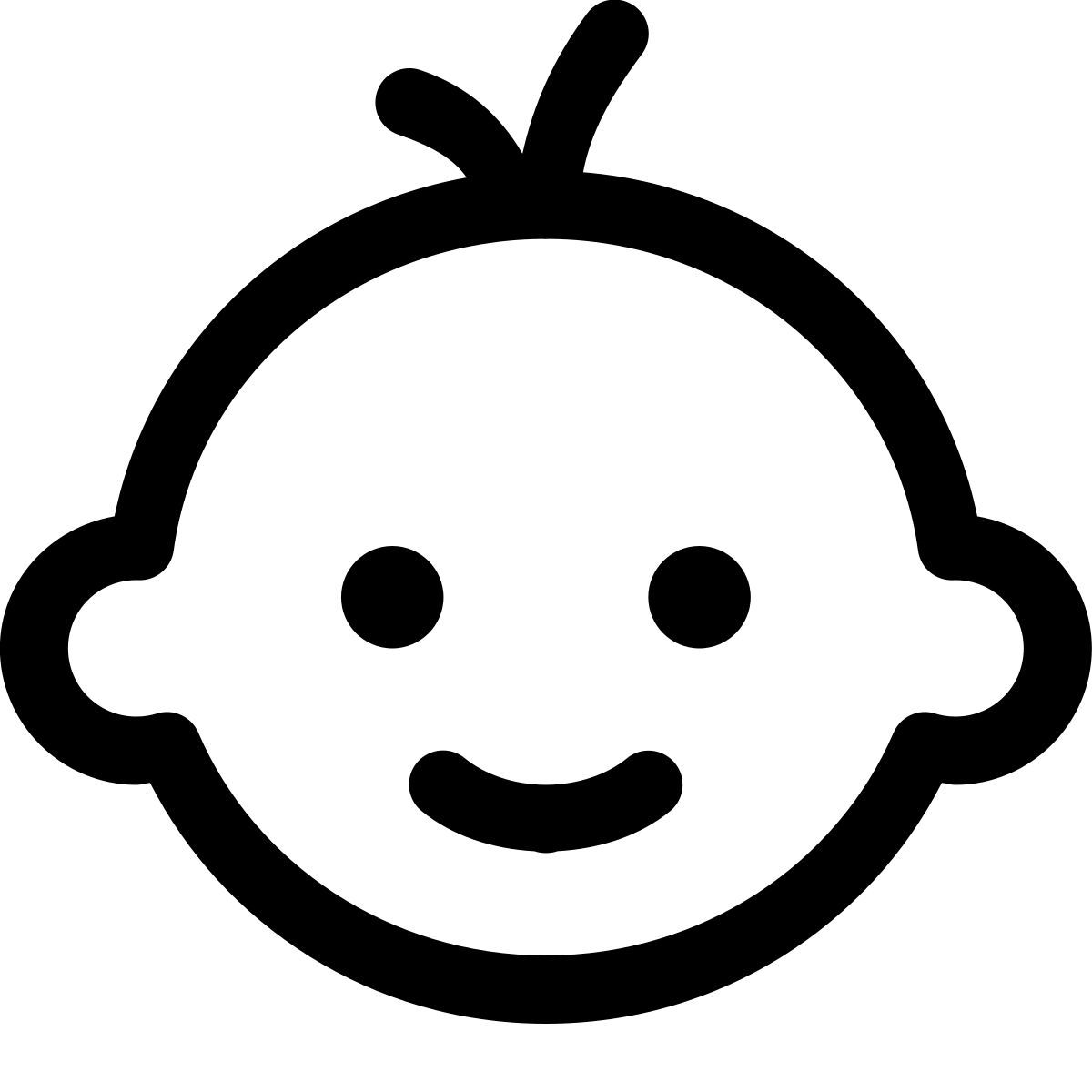 puffy outline style quarto de bebê icon