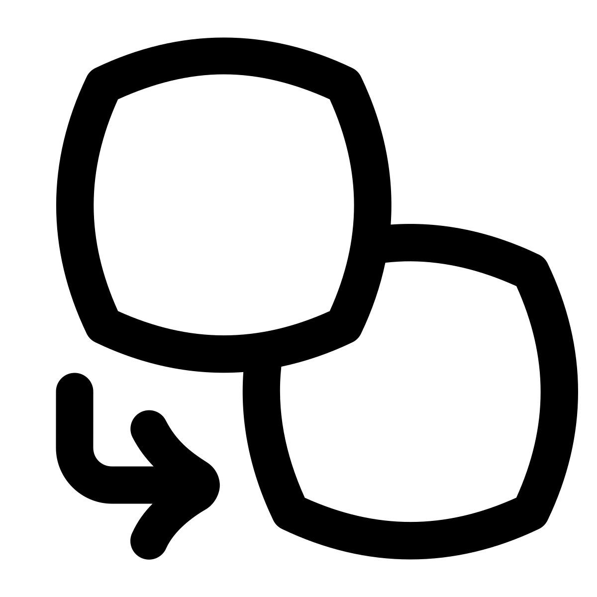 puffy outline style transfer icon