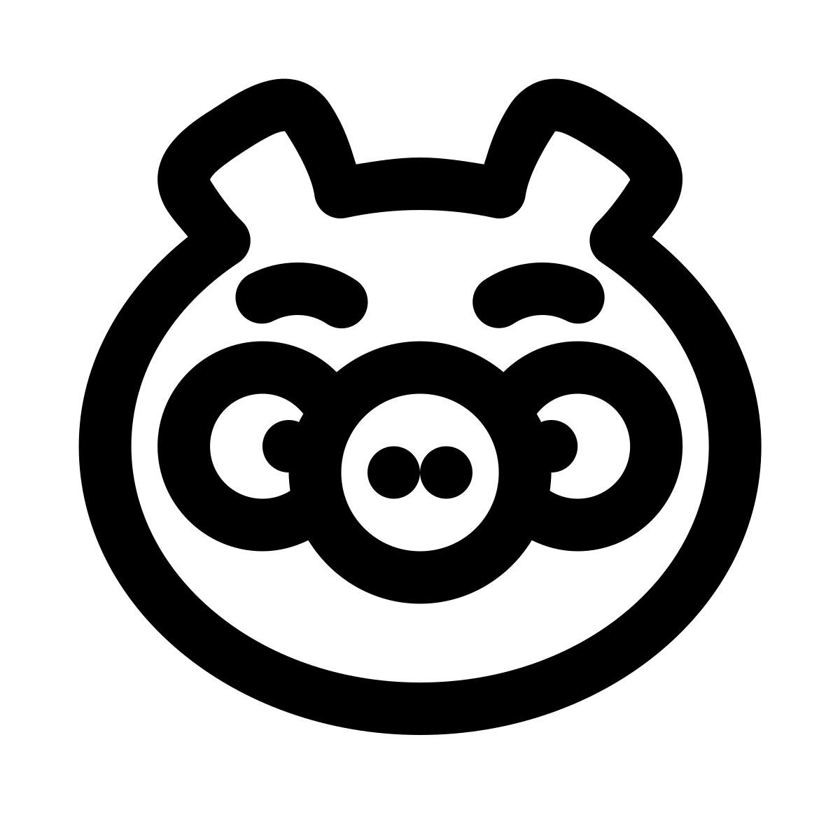 puffy outline style bad piggies icon