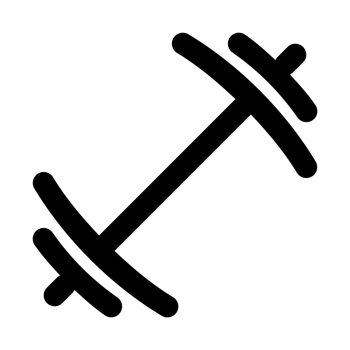 puffy outline style hantel icon