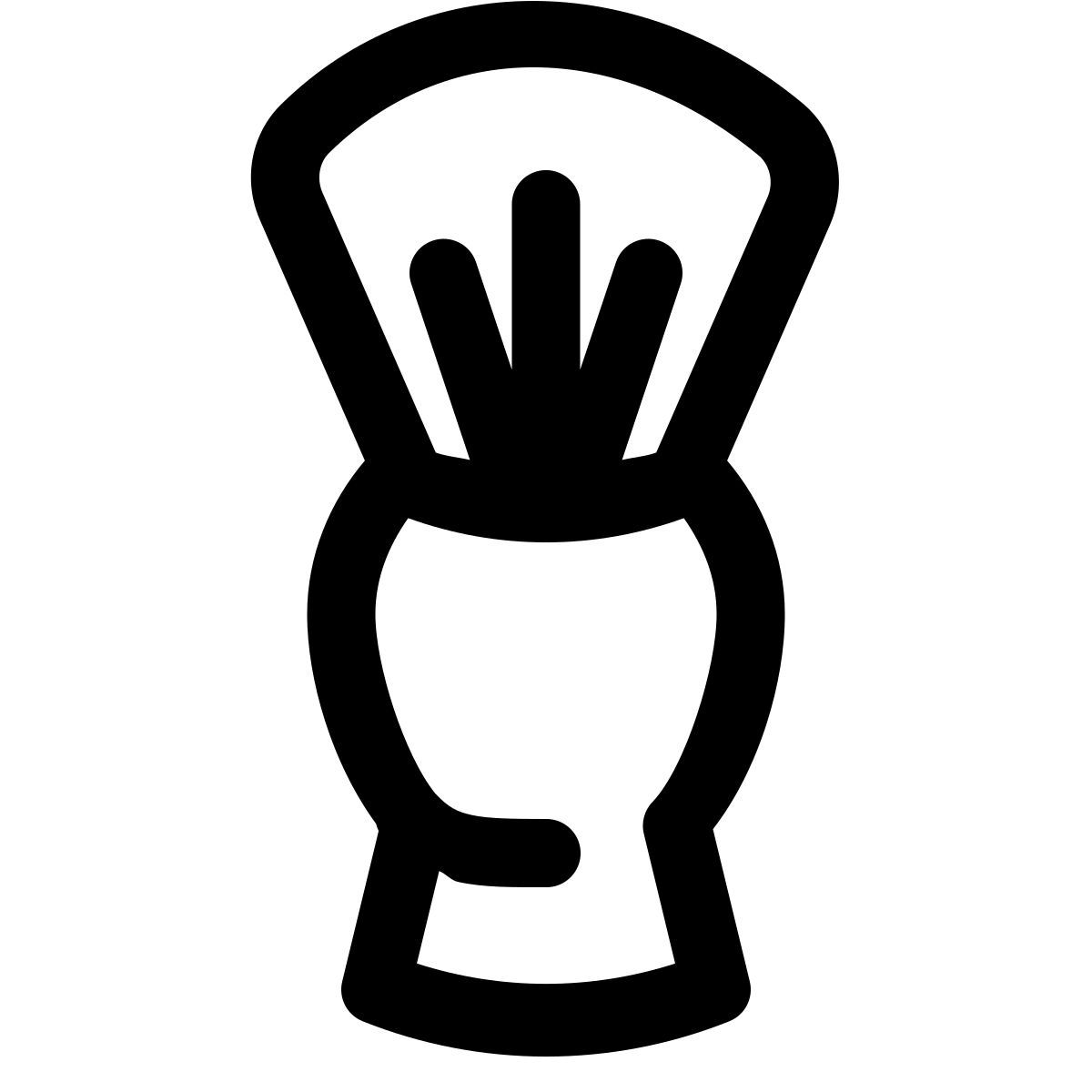puffy outline style 床屋ブラシ icon