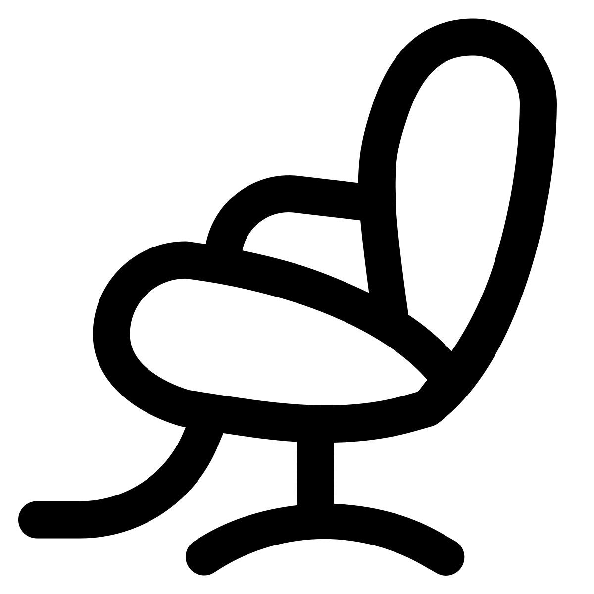 puffy outline style 理髪店の椅子 icon