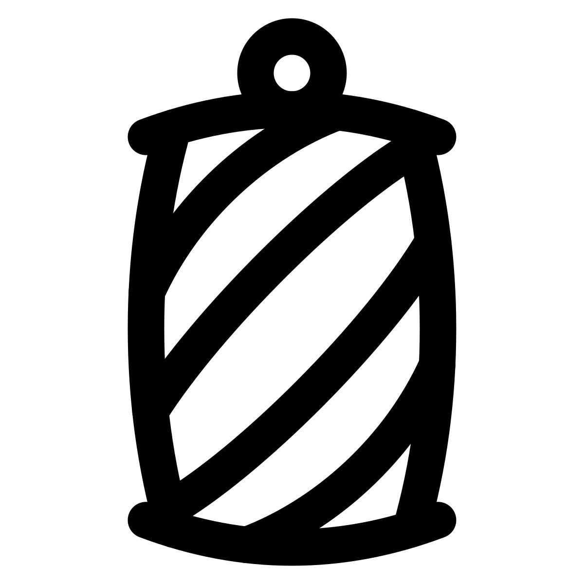 puffy outline style barber icon