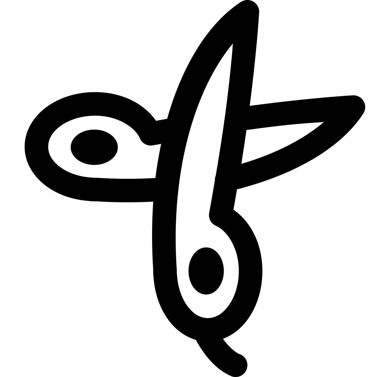 puffy outline style barber scissors icon