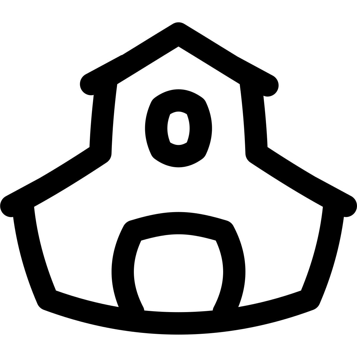 puffy outline style barn icon