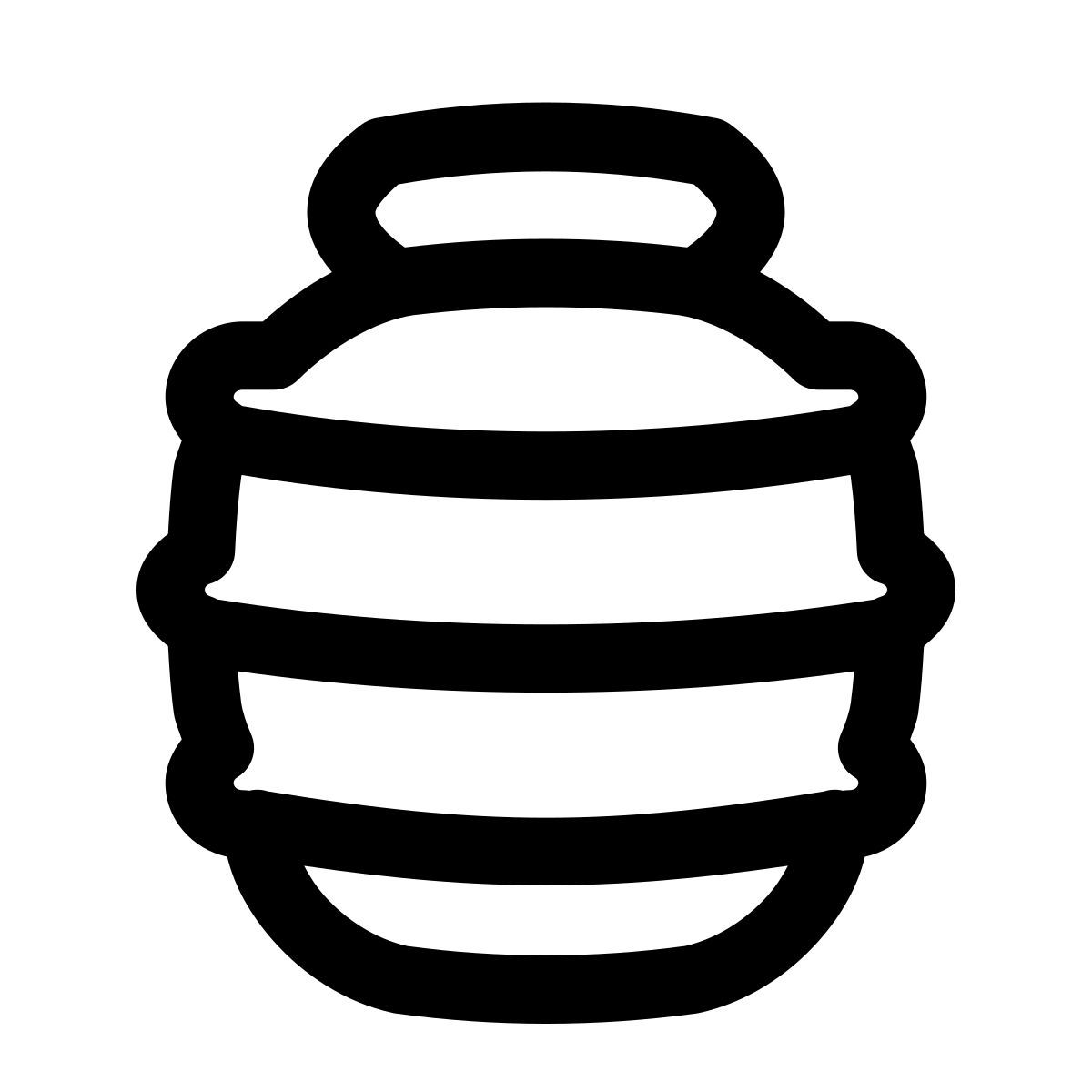puffy outline style barril icon