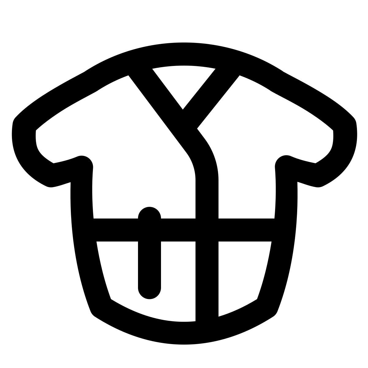 puffy outline style bathrobe icon