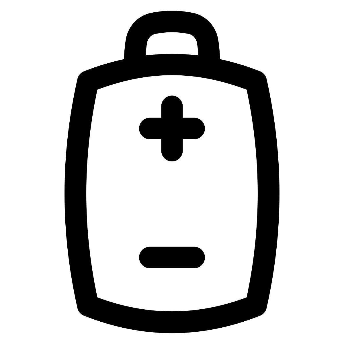 puffy outline style 電池 icon