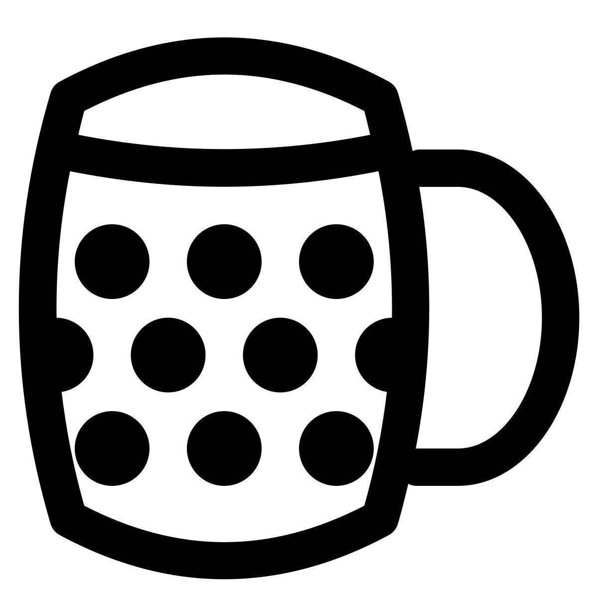 puffy outline style bayerischer bierkrug icon