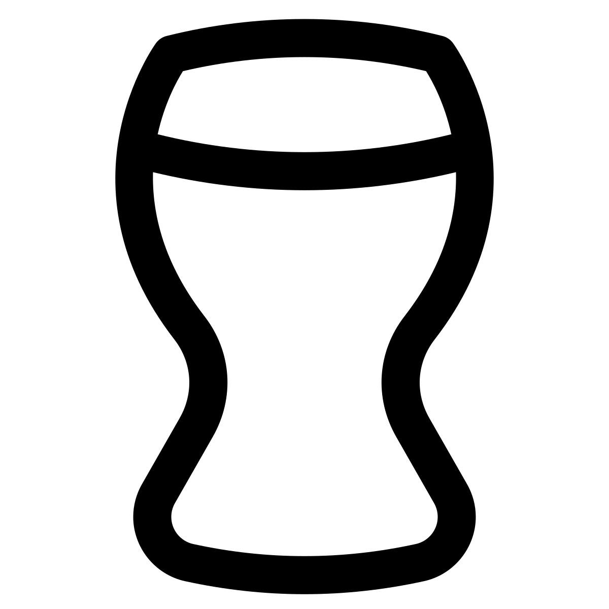 puffy outline style cerveza de trigo bávara icon