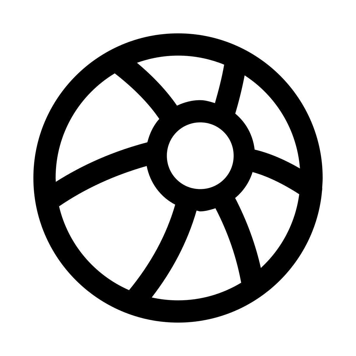 puffy outline style wasserball icon