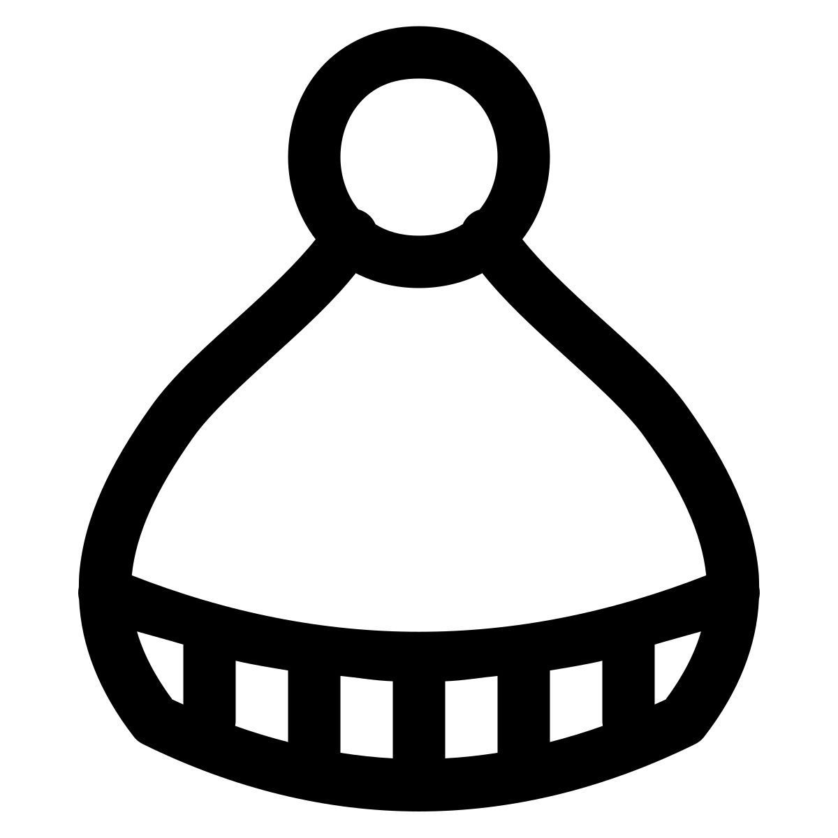 puffy outline style mütze icon