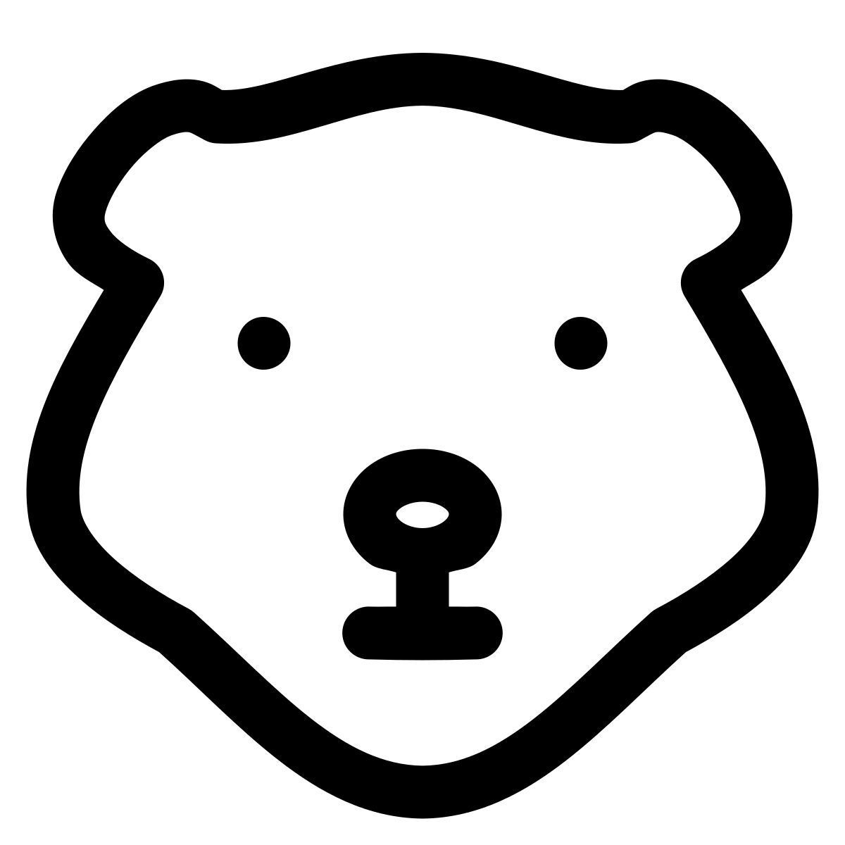 puffy outline style 熊 icon