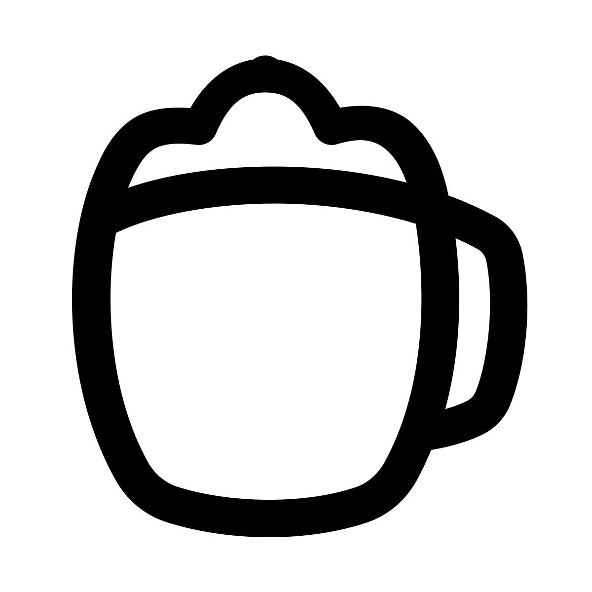 puffy outline style bier icon