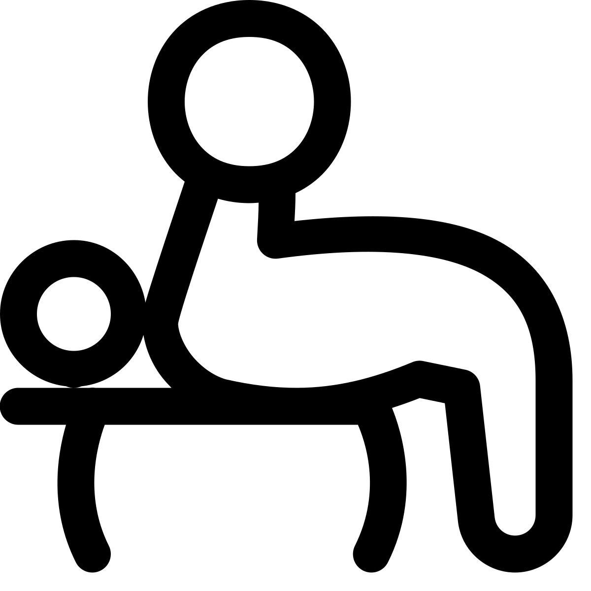 puffy outline style bankdrücken icon