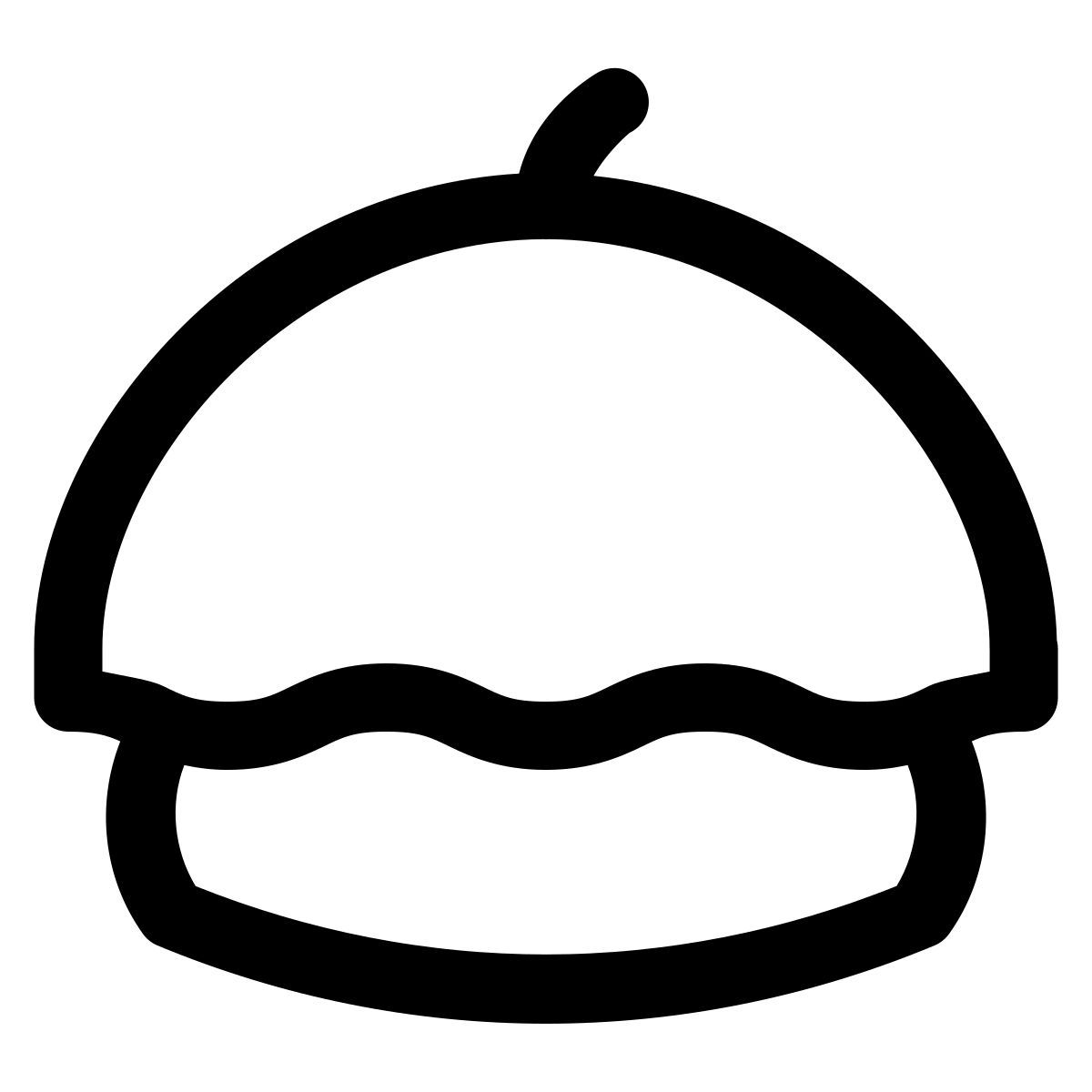 puffy outline style berretto icon
