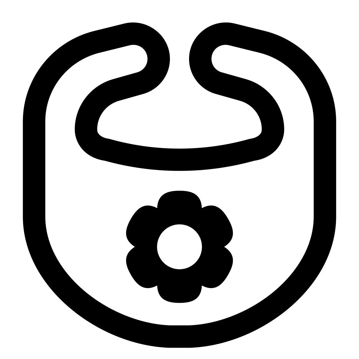 puffy outline style bavaglino icon
