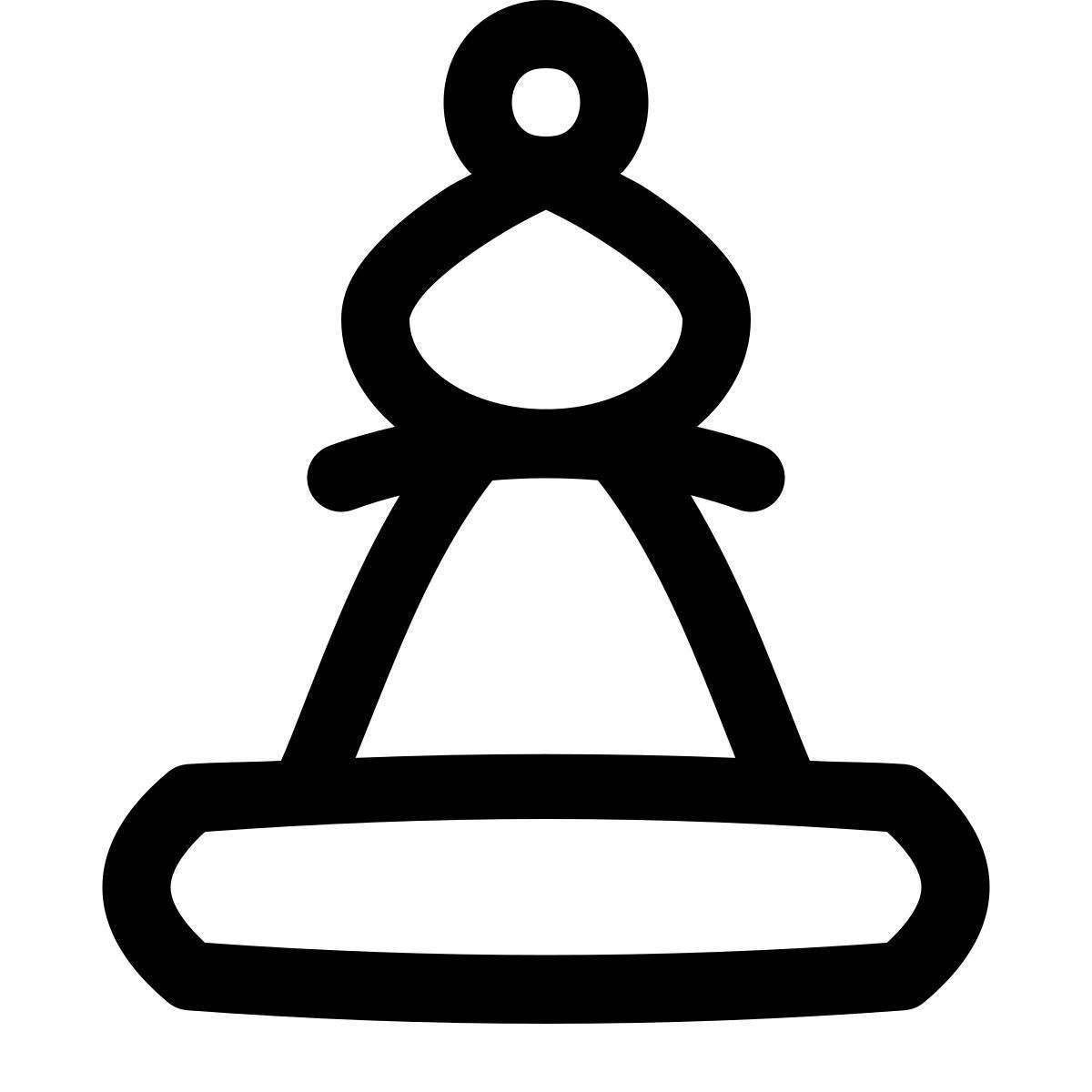 puffy outline style bishop icon
