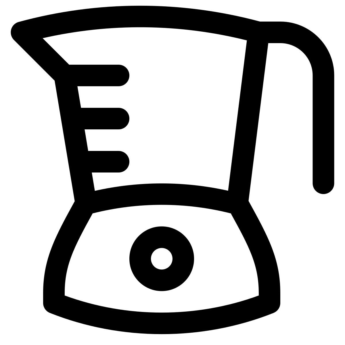 puffy outline style licuadora icon