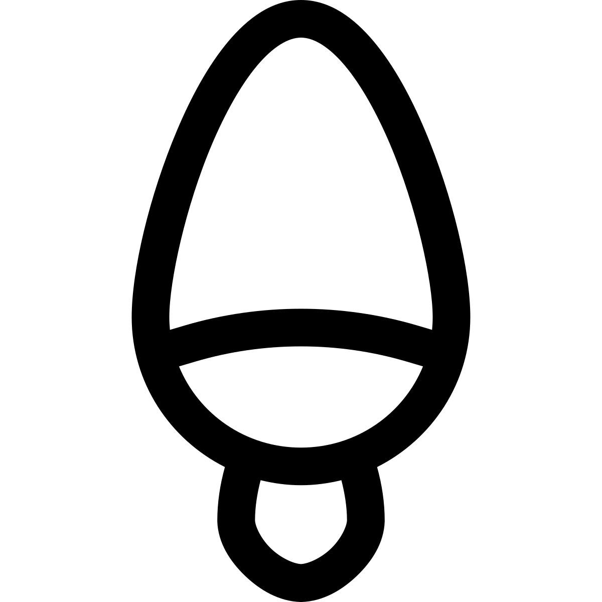puffy outline style коническая лампа icon