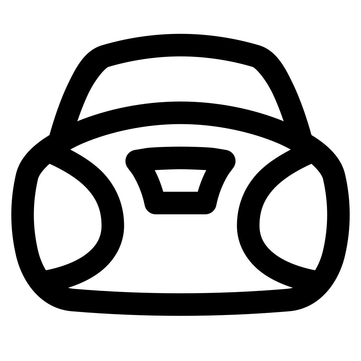 puffy outline style stereo portatile icon