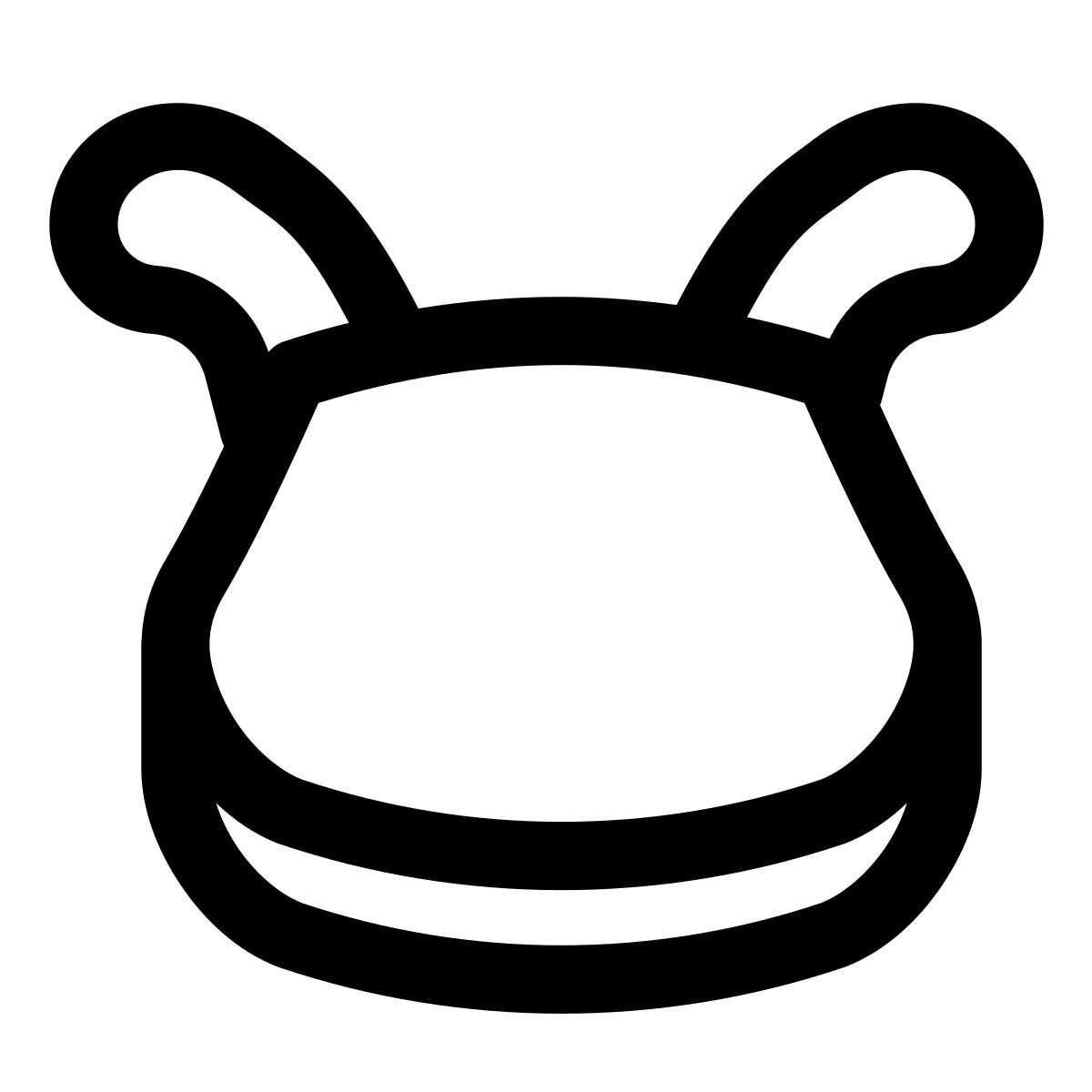 puffy outline style booster car seat icon