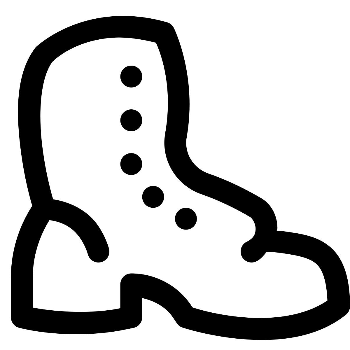 puffy outline style bottes icon