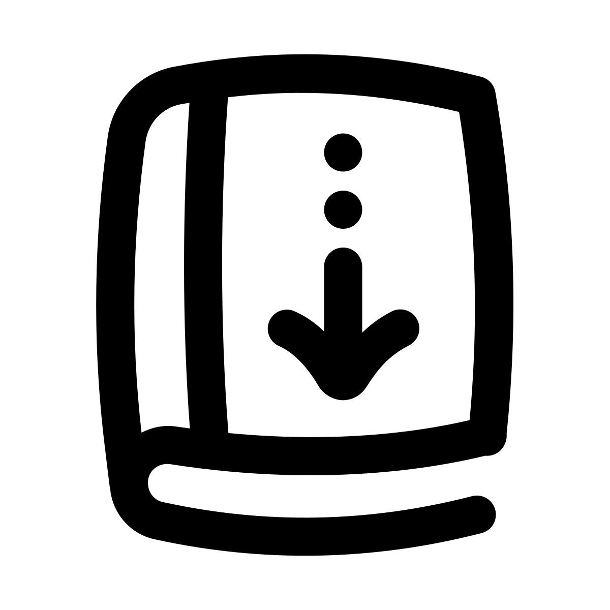puffy outline style borrow book icon