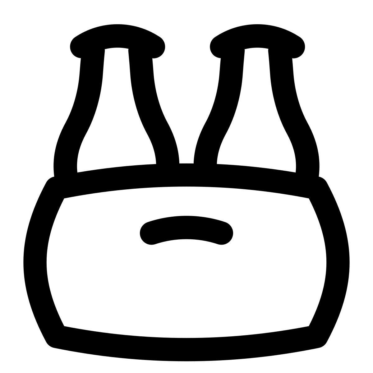 puffy outline style коробка для бутылок icon