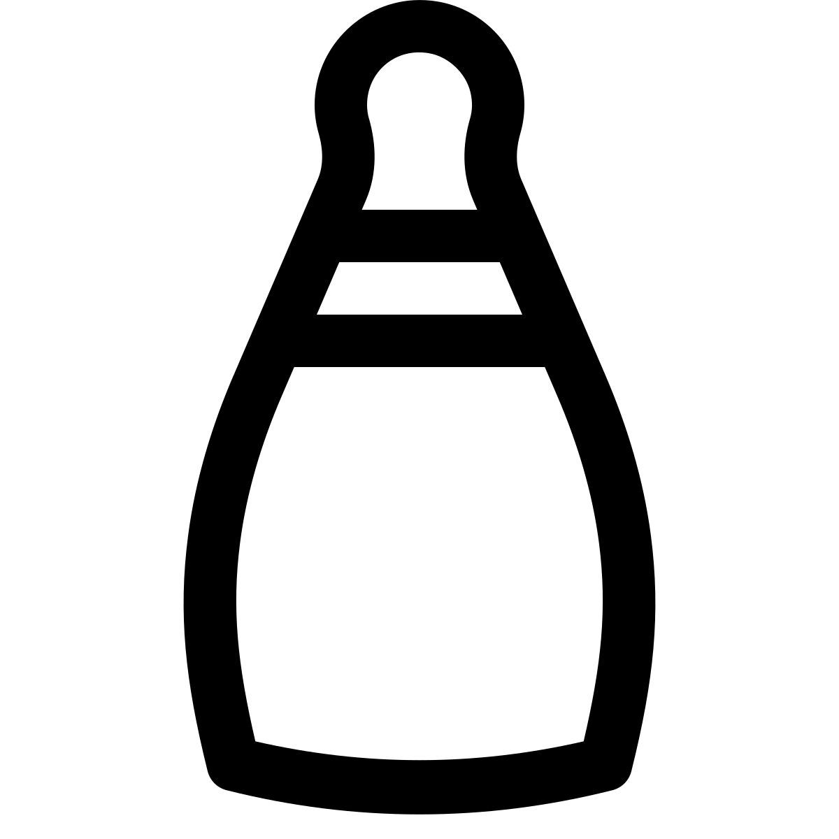 puffy outline style 볼링 핀 icon