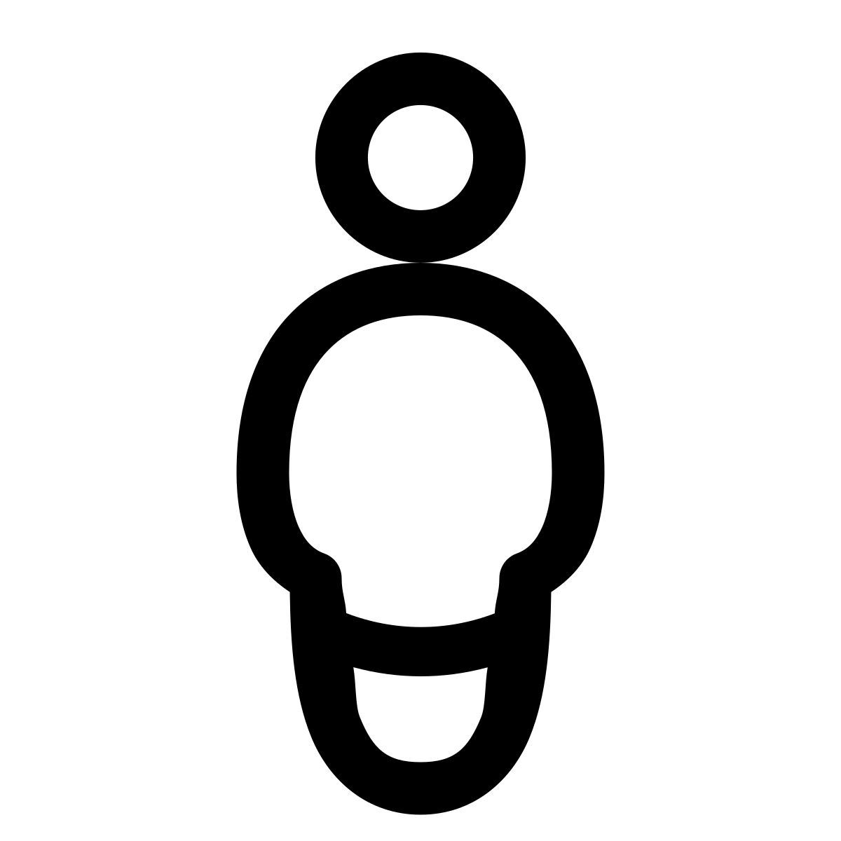 puffy outline style menino icon
