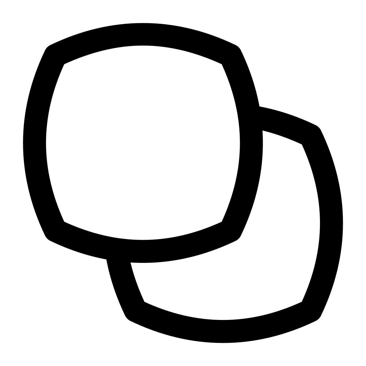puffy outline style bring forward icon