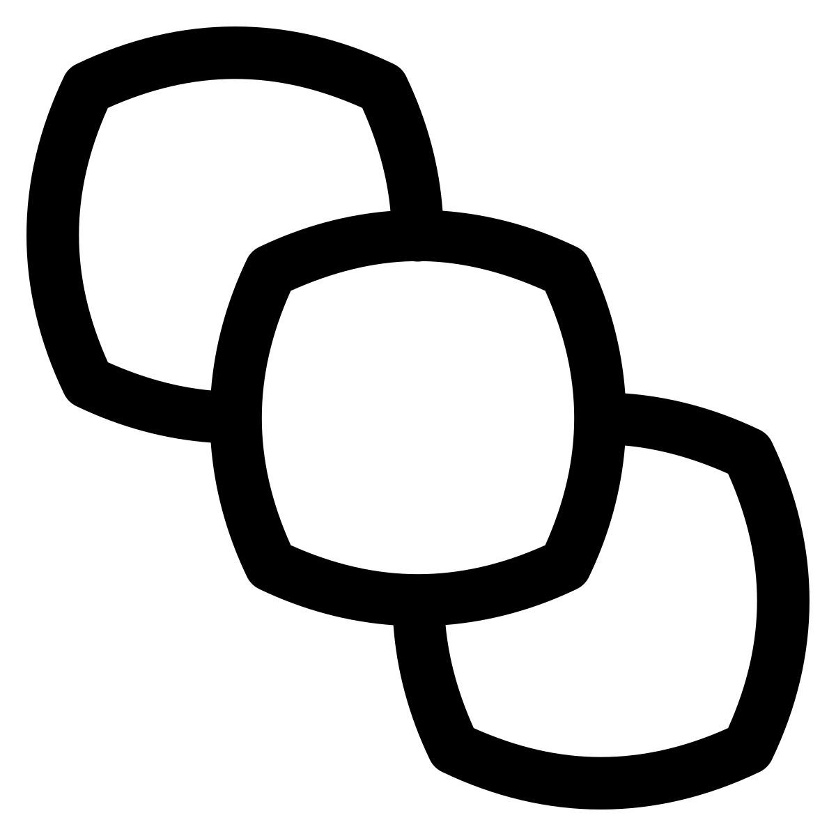puffy outline style bring to front icon