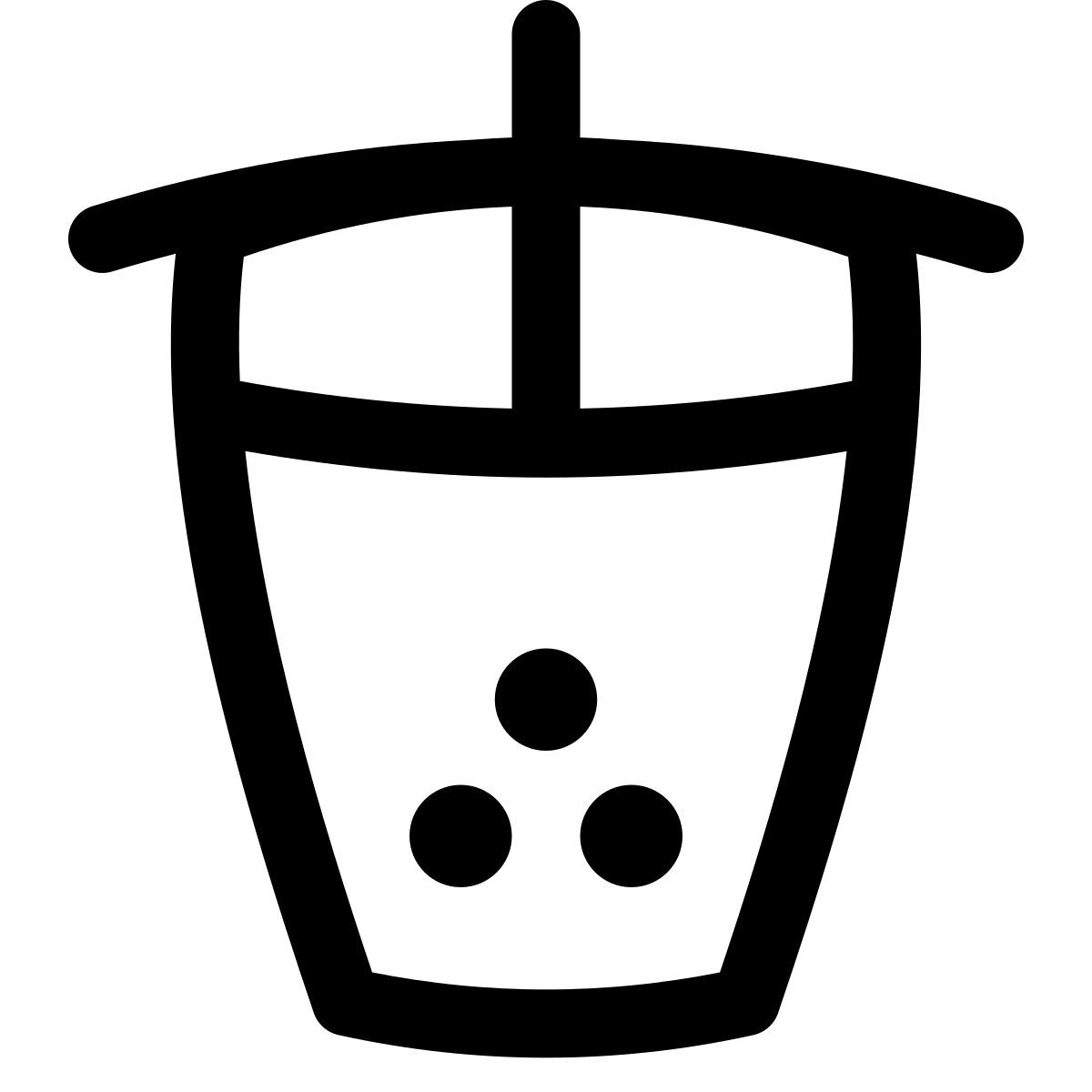 puffy outline style té de burbujas  icon
