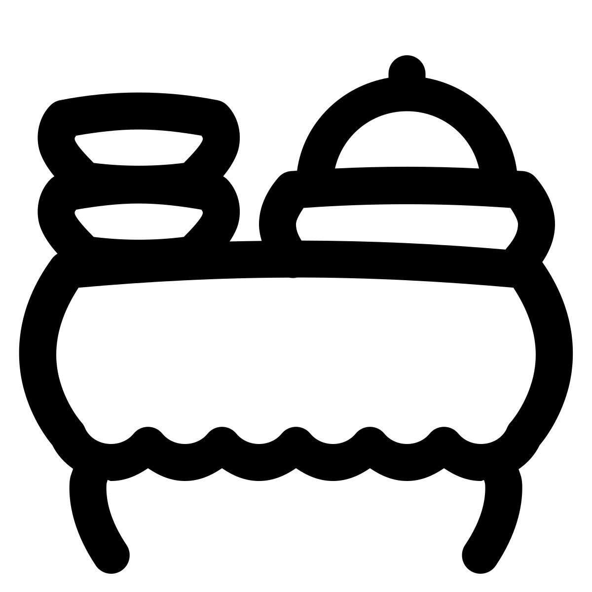 puffy outline style desayuno buffet icon