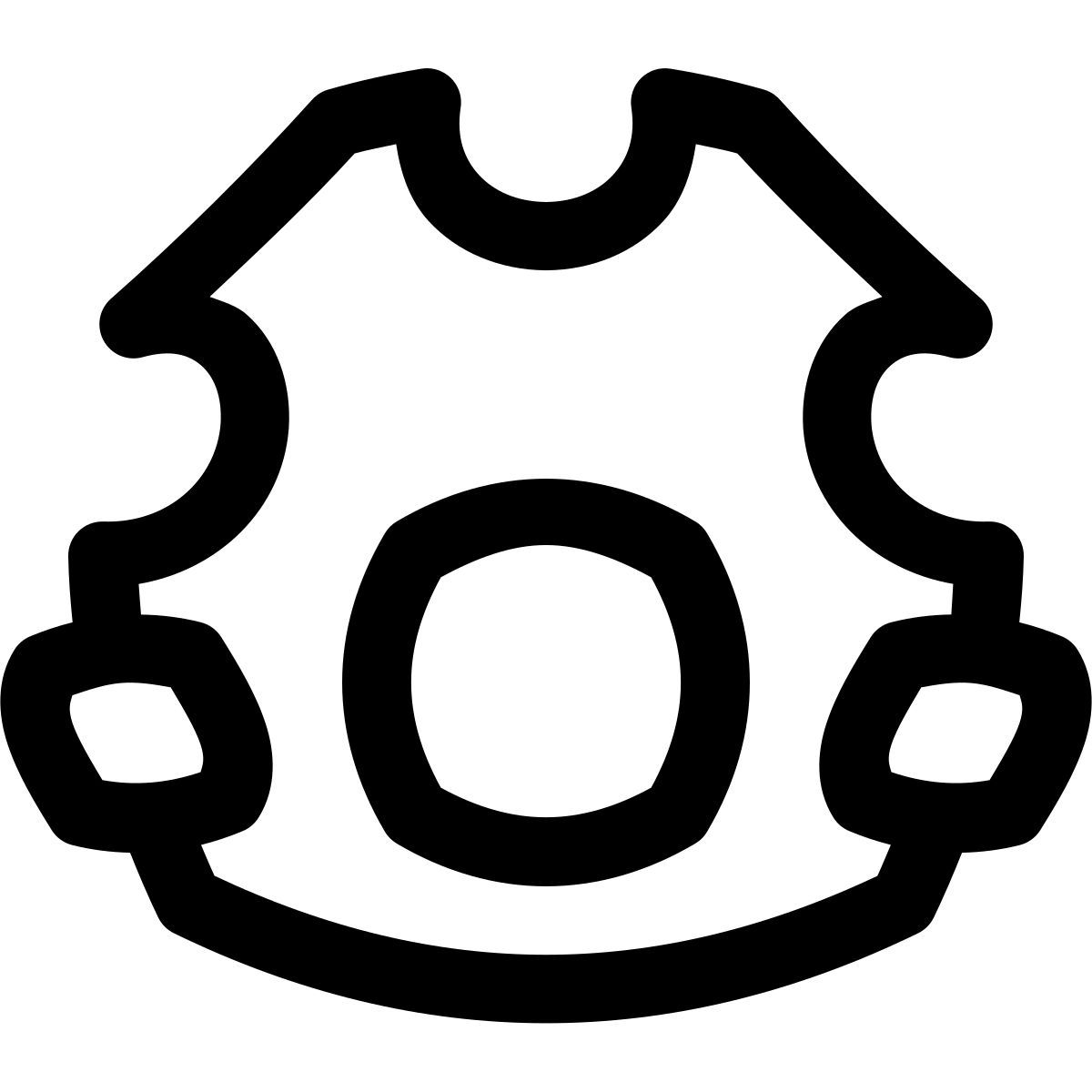 puffy outline style gilet pare balles icon