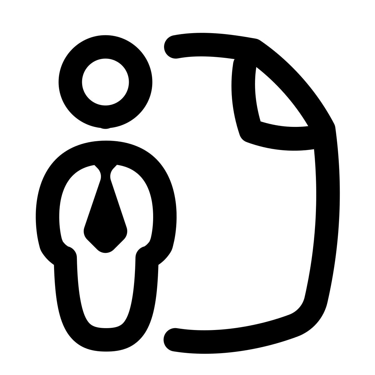 puffy outline style business documentation icon