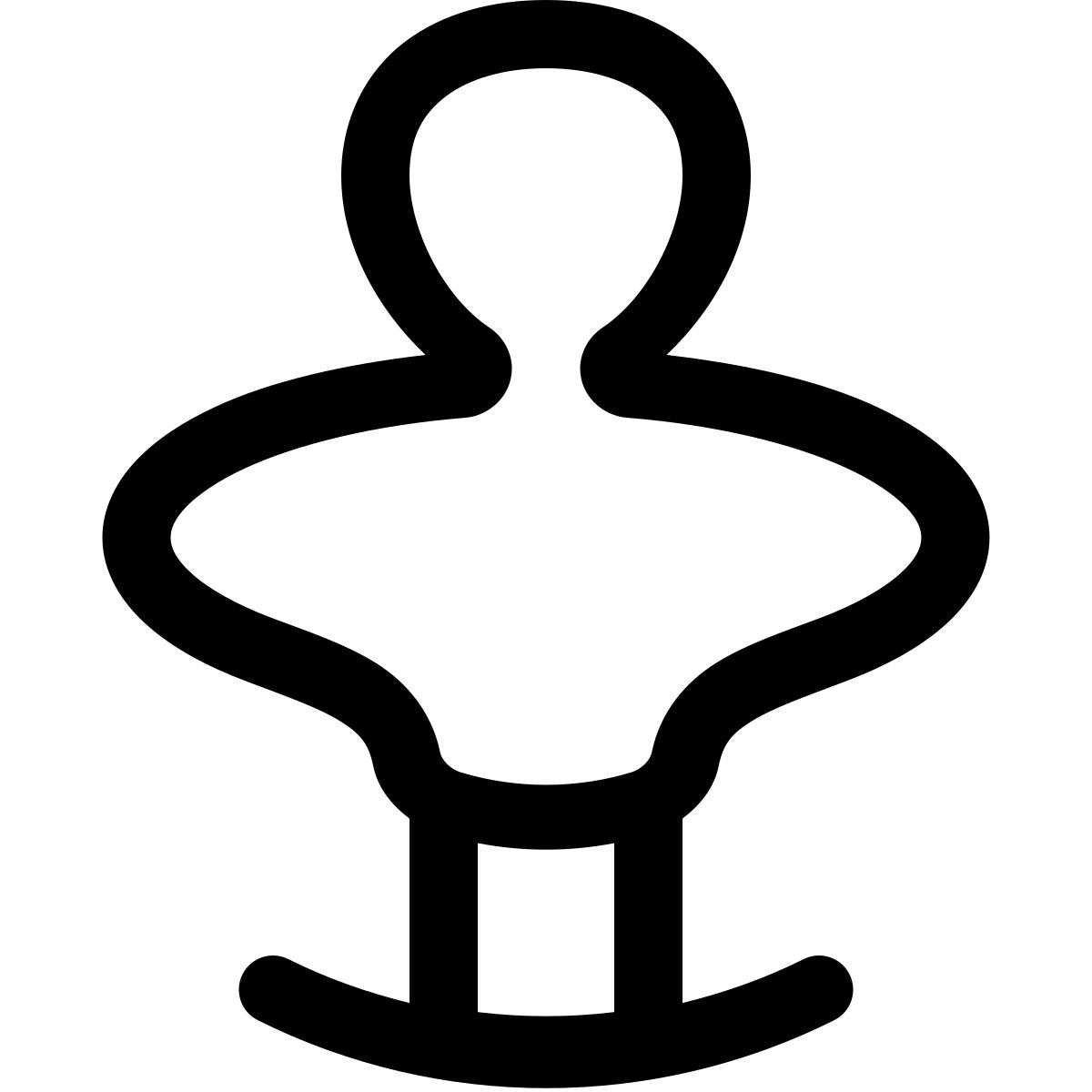 puffy outline style 胸像 icon