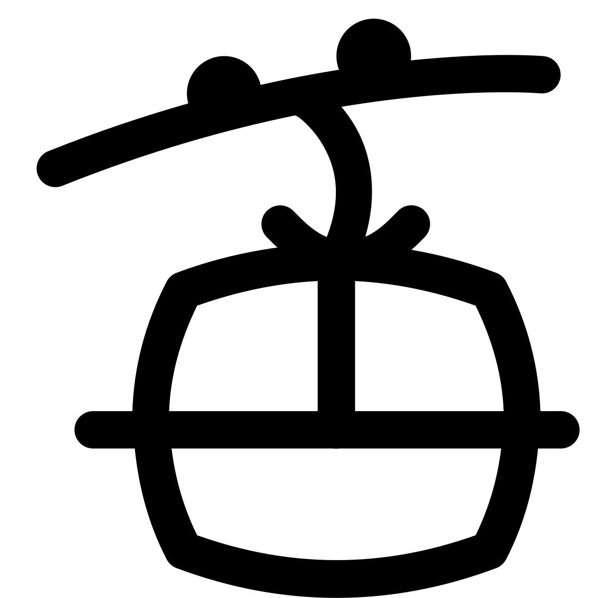 puffy outline style seilbahn icon