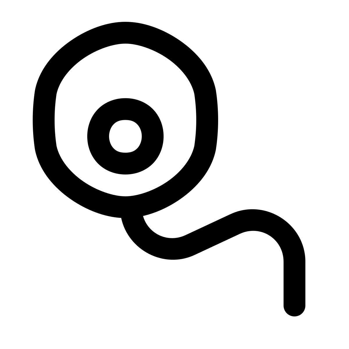 puffy outline style wire icon